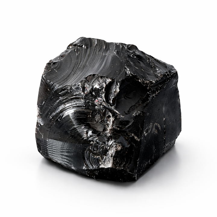 Juodas obsidianas mineralas 1.3 kg