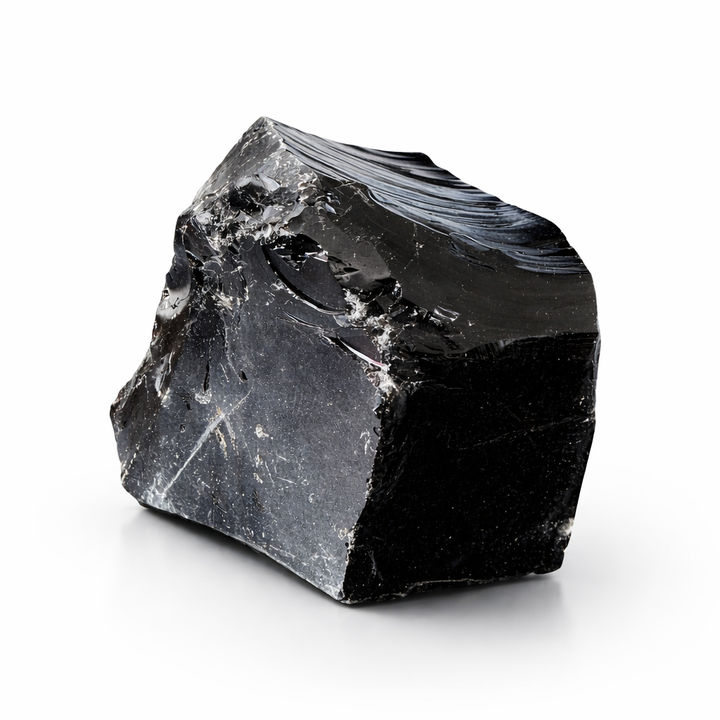 Juodas obsidianas mineralas 1.3 kg
