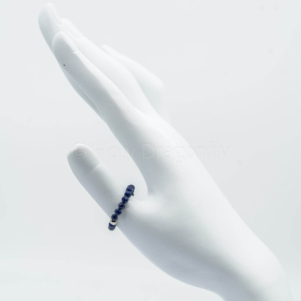 Lazurito žiedas (briaunuotas) - Holy Dragonfly
