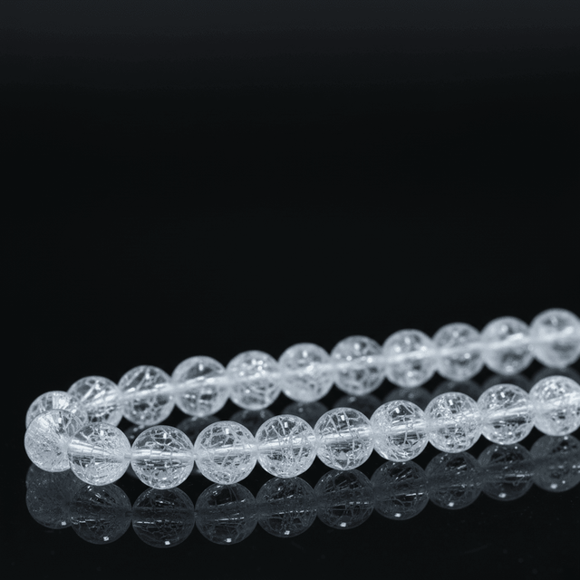 "Ledinio" kalnų krištolo karoliukų gija 8 mm