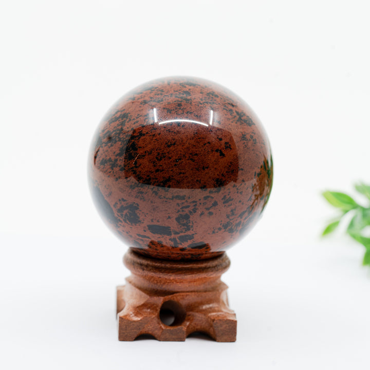 Mahagoninio obsidiano sfera 222 g. - Holy Dragonfly