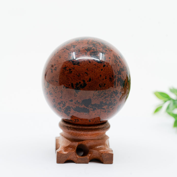 Mahagoninio obsidiano sfera 222 g. - Holy Dragonfly
