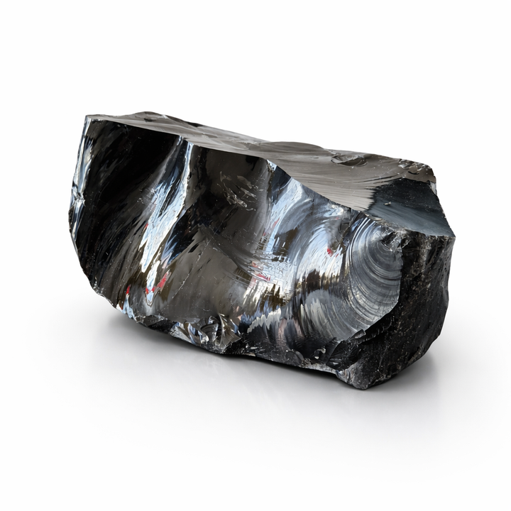 Juodas obsidianas mineralas 1kg