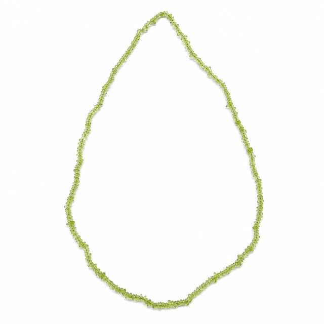 Peridoto čipsiukų karoliai 82 cm