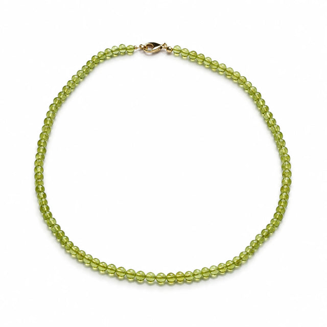 Peridoto karoliai 5 mm