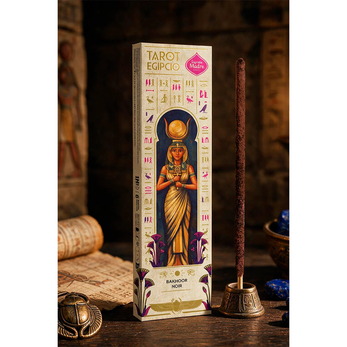 Sagrada Madre „Egyptian Tarot“ – Bakhoor Noir – smilkalų pakuotė aplinkoje