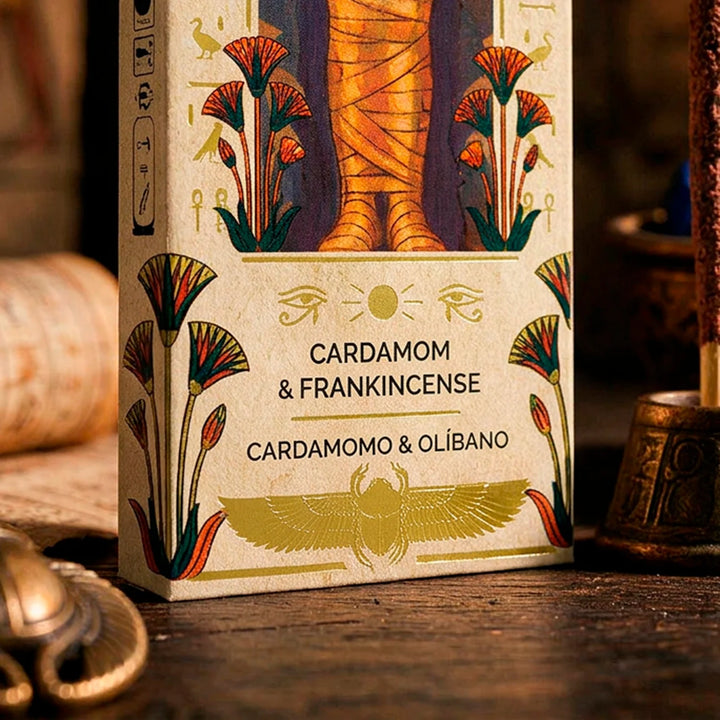 Sagrada Madre „Egyptian Tarot“ – Cardamom &amp; Frankincense – pakuotės detalė