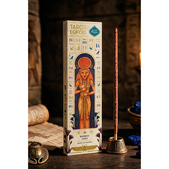 Sagrada Madre „Egyptian Tarot“ – Bamboo Oasis – smilkalų pakuotė aplinkoje