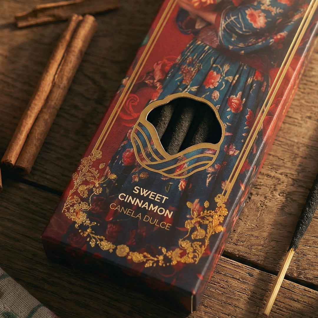 Sagrada Madre Tao Perfum – Sweet Cinnamon – kvapo žymėjimas ant pakuotės