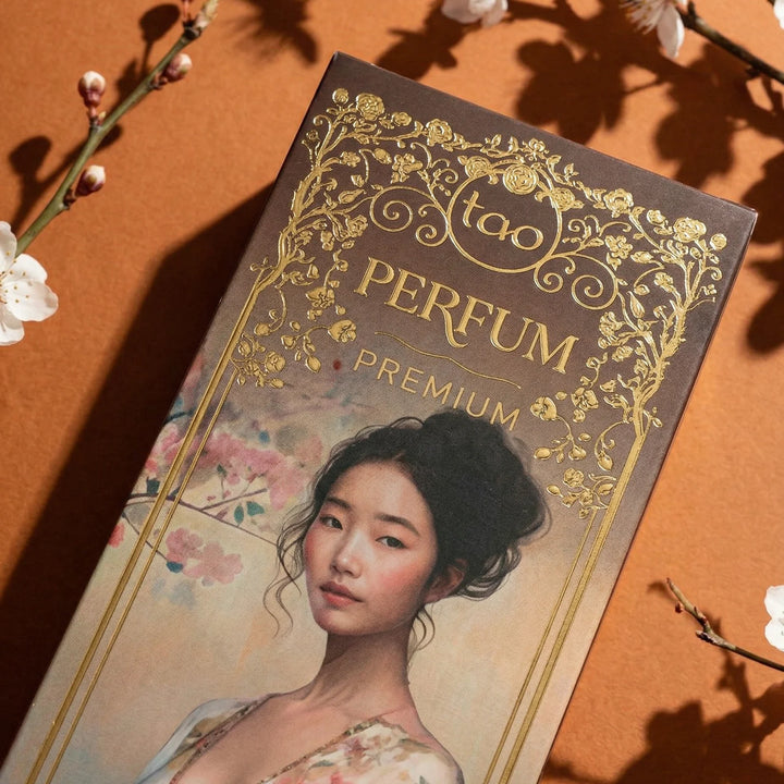Sagrada Madre Tao Perfum – Flowers of Asia – portreto detalė ant pakuotės