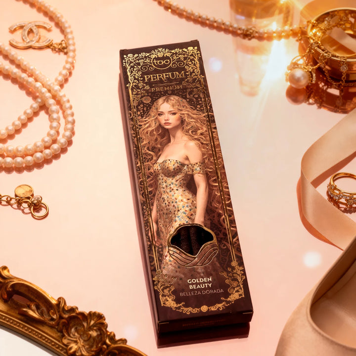 Sagrada Madre Tao Perfum – Golden Beauty – smilkalų pakuotė aplinkoje