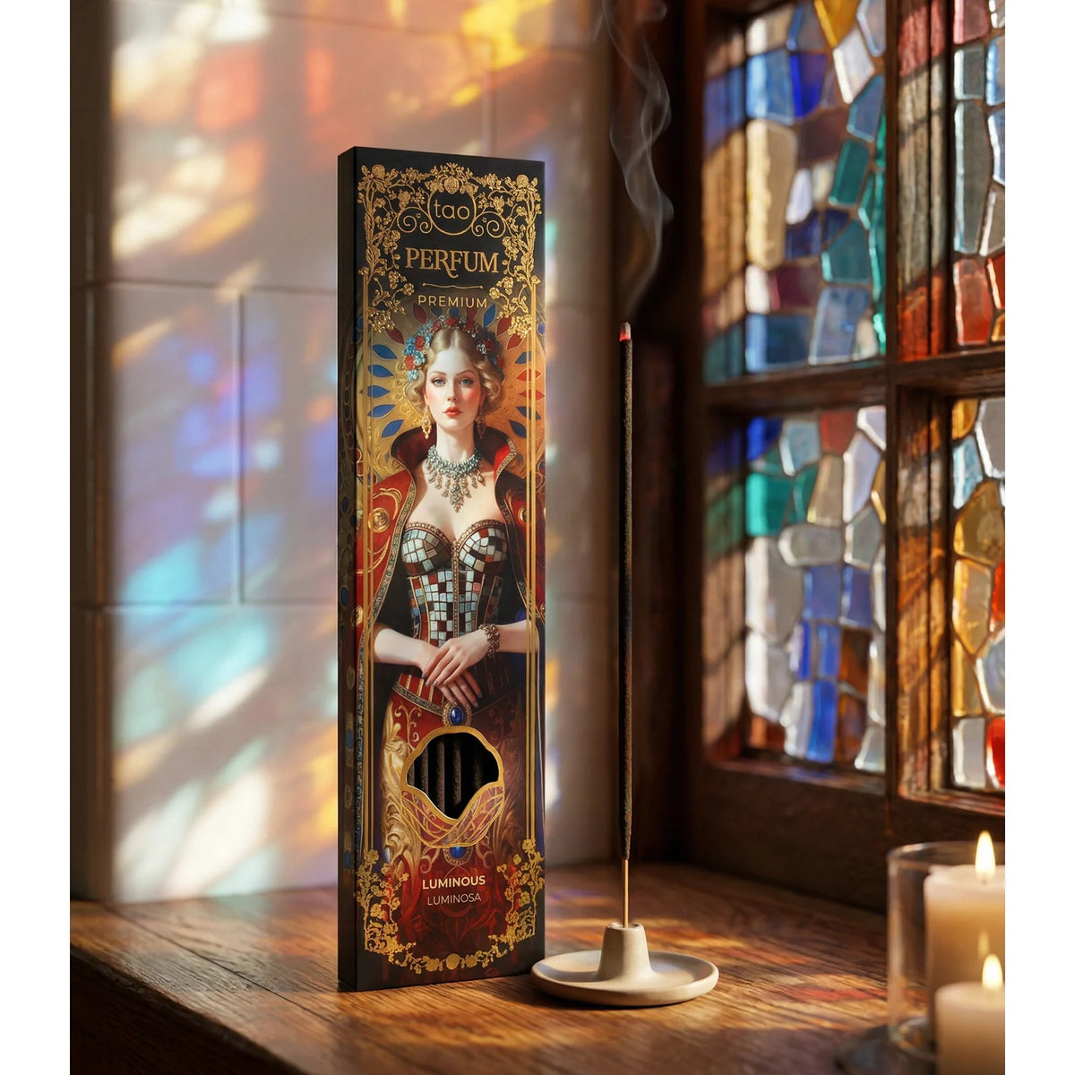 Sagrada Madre Tao Perfum – Luminous – smilkalų pakuotė aplinkoje