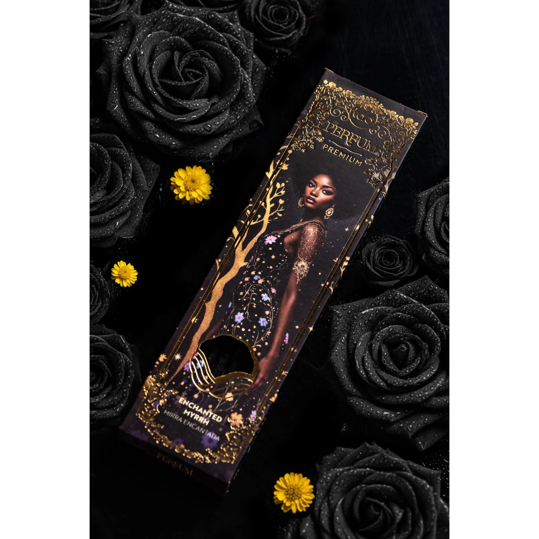 Sagrada Madre Tao Perfum – Enchanted Myrrh – smilkalų pakuotė aplinkoje