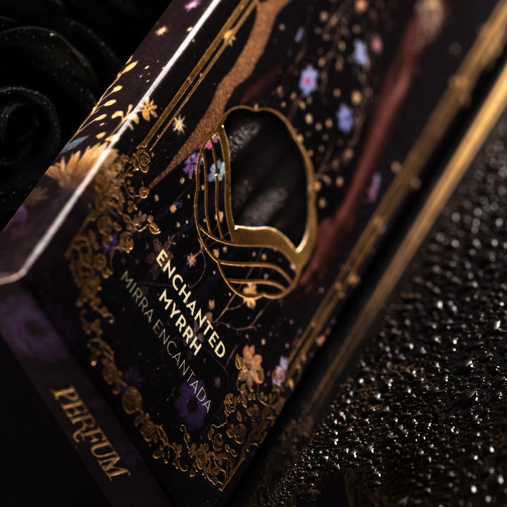 Sagrada Madre Tao Perfum – Enchanted Myrrh – kvapo žymėjimas ant pakuotės