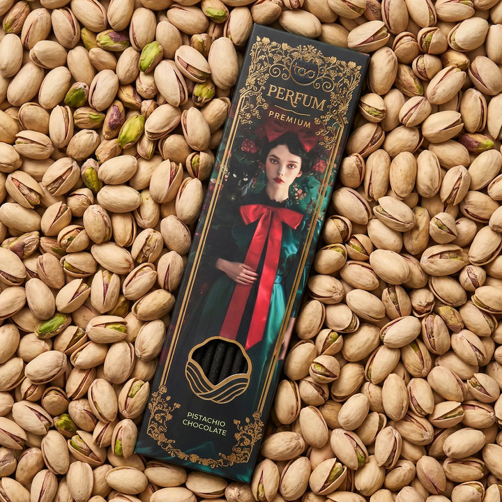 Sagrada Madre Tao Perfum – Pistachio Chocolate – smilkalų pakuotė aplinkoje