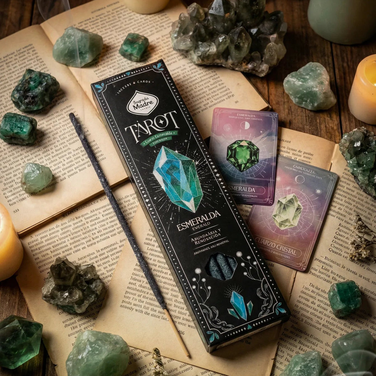 Sagrada Madre Tarot Gems smaragdo smilkalai, nuotrauka 1