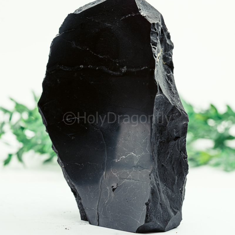 Šungitas mineralas (viena pusė poliruota)