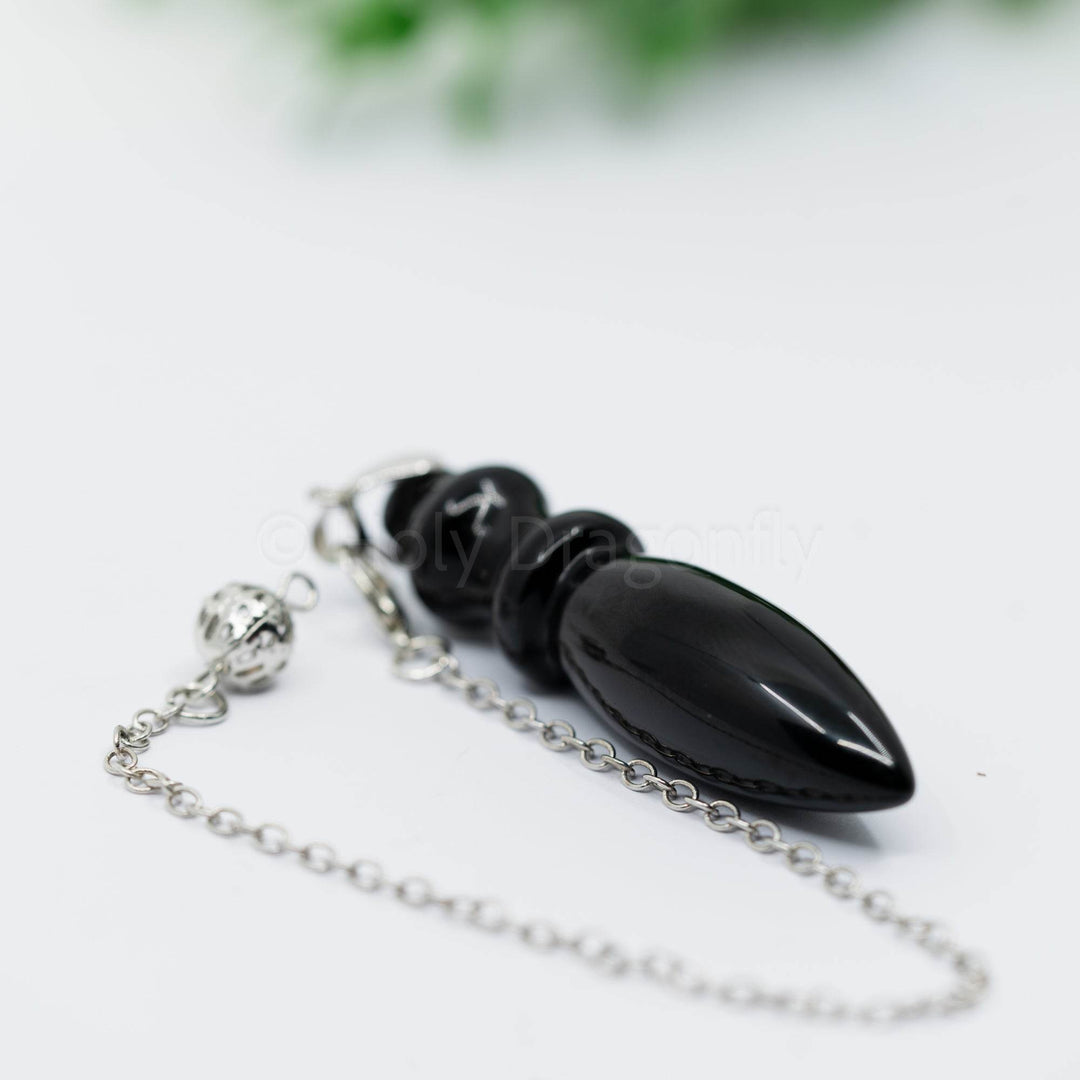 Vaivorykštinio Obsidiano švytuoklė (egiptietiška) - Holy Dragonfly