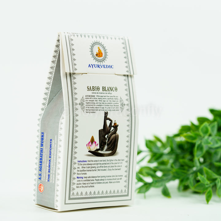 Ayurvedic "White Sage" Backflow smilkalai