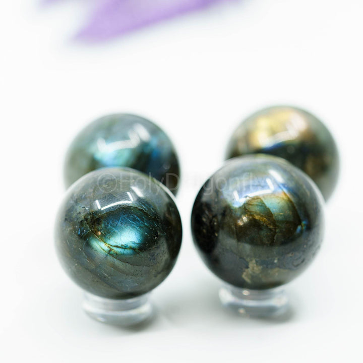 Labradoritas sfera 3cm - Holy Dragonfly