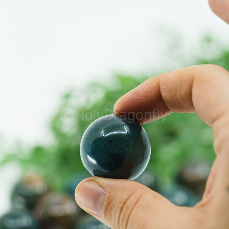 Heliotropas (kraujo akmuo) sfera 3cm