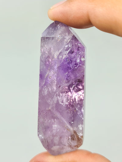 ametistas naturalus magiskas dvigalis gamtos kristalas