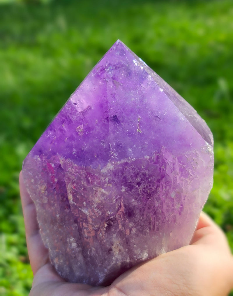 ametisto magiskas naturalus tikras kristalas