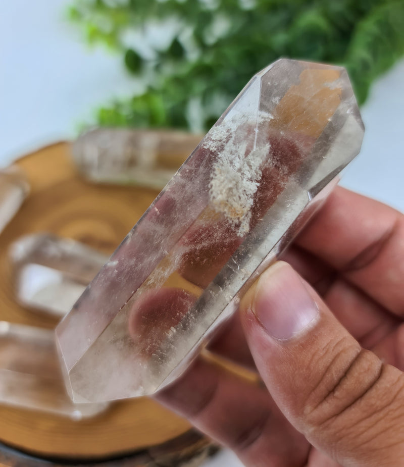 duminis kvarcas dvigalis naturalus kristalas
