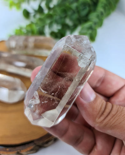 duminis kvarcas dvigalis gamtos kristalas