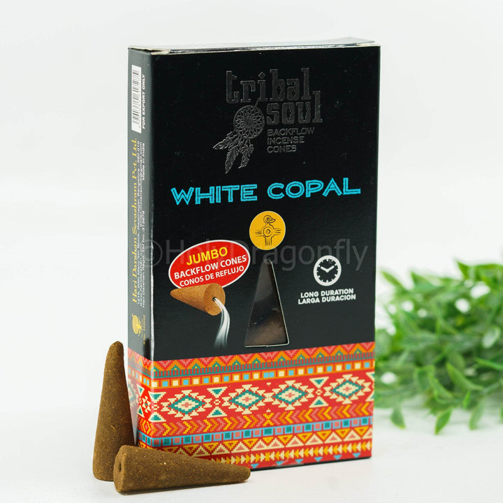 Tribal Soul White Copal Backflow smilkalai - Holy Dragonfly