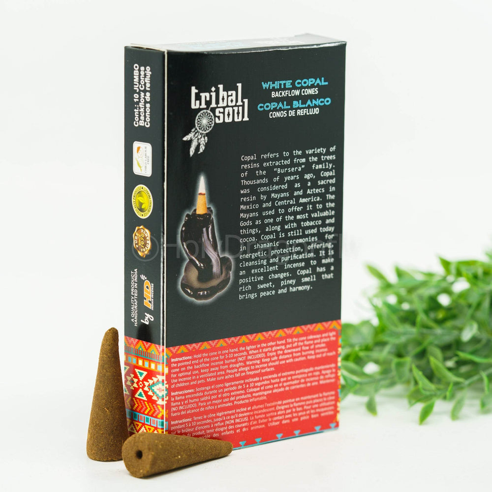 Tribal Soul White Copal Backflow smilkalai - Holy Dragonfly