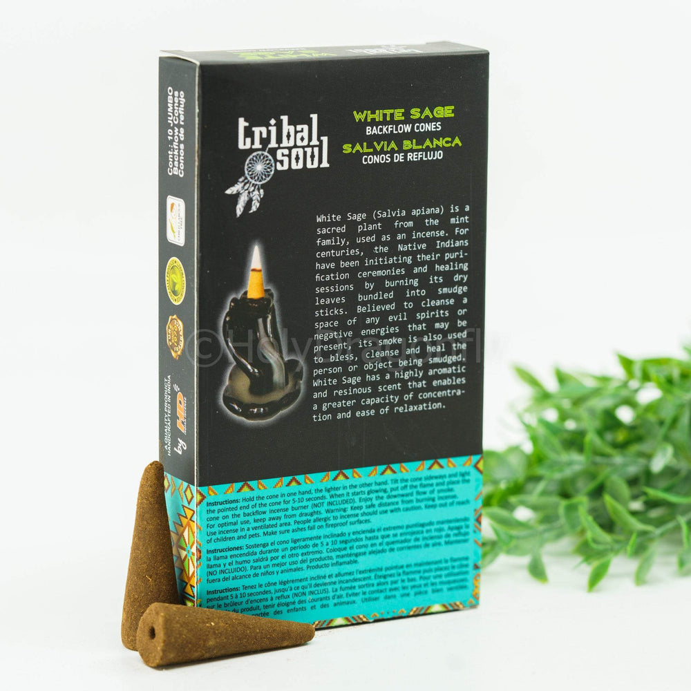 Tribal Soul White Sage Backflow smilkalai - Holy Dragonfly