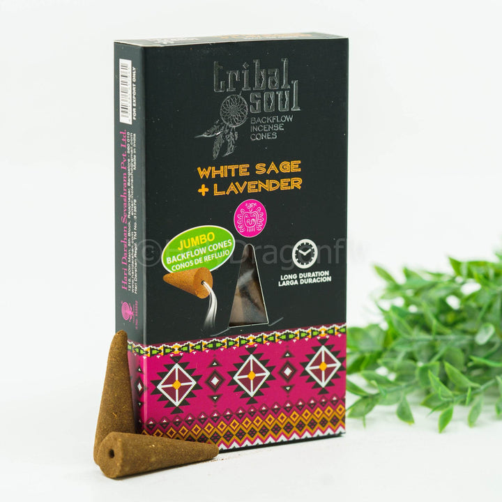 Tribal Soul White Sage + Lavender Backflow smilkalai - Holy Dragonfly