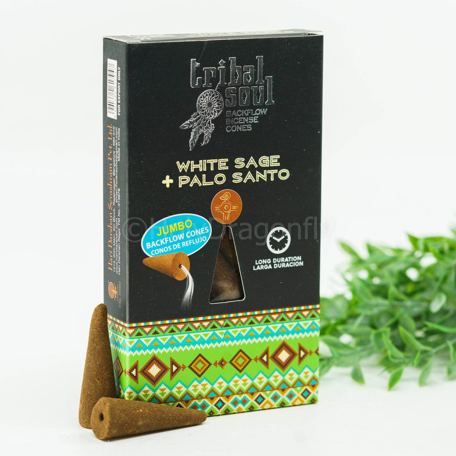 Tribal Soul White Sage + Palo Santo Backflow smilkalai - Holy Dragonfly